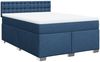 vidaXL Boxspringbett mit Matratze Blau 160x200 cm Stoff 3288259 Bild 3