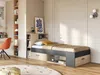 Vente-unique - LEANDRE Bett Holz, Platte GrauBeige - B 99,5 cm x H 95 cm x L 218,5 cm Bild 3