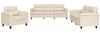 vidaXL 3-tlg. Sofagarnitur mit Kissen Beige Mikrofasergewebe 3202295 Bild 2