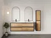 Vente-unique - LANNICK Bathroom furniture set Holz, Platte SchwarzBeige - B 45,6 cm x H 55 cm x L 150 cm Bild 1