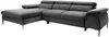Vente-unique - SEPINA Sofa SamtStoff Grau - B 182 cm x H 75 cm x L 288 cm Bild 3