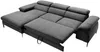 Vente-unique - SEPINA Sofa SamtStoff Grau - B 182 cm x H 75 cm x L 288 cm Bild 4