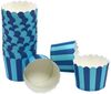 Frau WUNDERVoll Muffinform Muffin Backformen, klein Durchmesser 5 cm, blau mit hellblauen Streife, (50-tlg) Bild 2