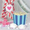 Frau WUNDERVoll Muffinform Muffin Backformen, klein Durchmesser 5 cm, blau mit hellblauen Streife, (50-tlg) Bild 4