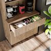 Roomart Küchenschrank VENEDIK 90×179×42 cm – Moderner Buffet- & Mehrzweckschrank mit Schublade, Türen & verstellbaren Einlegeböden – Mikrowellenschrank & Aufbewahrungsschrank für Küche, Esszimmer & Wohnzimmer • Eiche Bild 4