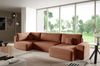 Wohnlandschaft mit Schlaffunktion ARONA XL Stoff Centaur Rostbraun Ottomane Rechts Bild 1