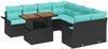 vidaXL Garten-Sofa-Set mit Speicher 9 pcs Schwarz Poly Rattan 3358055 Bild 2