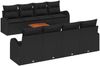vidaXL Gartensofa-set mit Speicher 9 pcs Schwarz Poly-Rattan 3356224 Bild 2