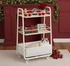 VASAGLE LILEA Kollektion - Rollwagen mit Korb aus Stoff, 3 Ebenen, Servierwagen mit Rollen, Ablagen, Küchenwagen, für Wohnzimmer, Schlafzimmer, Küche, naturbeige-cremeweiß Bild 2