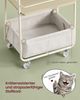 VASAGLE LILEA Kollektion - Rollwagen mit Korb aus Stoff, 3 Ebenen, Servierwagen mit Rollen, Ablagen, Küchenwagen, für Wohnzimmer, Schlafzimmer, Küche, naturbeige-cremeweiß Bild 4