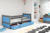 BMS Kinderbett Rico Graphit Blau mit Bettkasten und 2 Matratzen Bild 4
