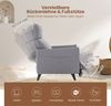 Sessel mit Liegefunktion & Verstellbarer Rückenlehne & Fußstütze & 2 Magazintaschen Bild 3