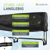 Juskys Kaminholzregal L 260x117x36 cm – Schwarz, Brennholzregal aus Stahl mit Abdeckung, Holzunterstand für Garten & Terrasse, 300 kg belastbar Bild 5