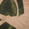 Teppich Jute beige / grün Blattmuster ⌀ 140 cm INCIK Bild 5