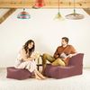 Sitting Point Sitzsack Marla Roll Samt Altrose Bild 3