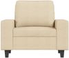 vidaXL Sessel mit Hocker Creme 60 cm Stoff 3201145 Bild 4
