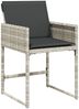vidaXL 9-tlg. Garten-Essgruppe mit Kissen Hellgrau Poly Rattan 3278086 Bild 3