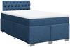 vidaXL Boxspringbett mit Matratze Blau 120x200 cm Stoff 3288168 Bild 3