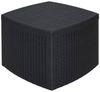 Dmora CouchAußentisch Akane, Mehrzweck-Aufbewahrungstisch, niedriges Regal mit Rattan-Effekt, 100 % Made in Italy, 53 x 53 x 40 cm, Anthrazit Bild 4