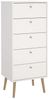 andas Highboard Bodo, Hochkommode, Aufbewahrung, Stauraum, mit 5 Schubladen, Beine und Griffe aus Echtholz, Breite 50 cm Bild 3