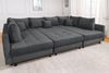 riess-ambiente Wohnlandschaft KENT 305cm anthrazit / schwarz · inkl. Hocker · U-Form · XXL Couch, Einzelartikel 1 Teile, Ecksofa · Wohnzimmer · mit Federkern · Cord-Bezug · Modern Design Bild 3