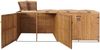 XL 4er-/8er-Mülltonnenverkleidung HWC-H74, Mülltonnenbox, erweiterbar 126x316x98cm Holz FSC® ~ braun Bild 4