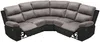 Vente-unique - Relaxsofa Ecksofa - Microfaser & Kunstleder - Grau & Schwarz - TOLZANO Bild 4