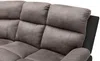 Vente-unique - Relaxsofa Ecksofa - Microfaser & Kunstleder - Grau & Schwarz - TOLZANO Bild 5