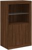 vidaXL Beistellschrank mit LED-Leuchten Braun Eiche Holzwerkstoff 836629 Bild 3