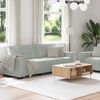 vidaXL 2-tlg. Sofagarnitur mit Kissen Hellgrau Samt 3324700 Bild 3