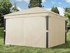 Gartenpavillon 4x4 m ALU PREMIUM ca. 220g/m² Dachplane wasserdicht, Pavillon Gartenzelt 4 Seitenteile champagner Bild 3