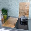 Primedeco Herd-Abdeckplatte Herdabdeckplatte Spritzschutz aus Glas Holz Panel, Glas, (2 tlg) Bild 2