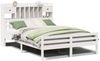 vidaXL Massivholzbett mit Regal ohne Matratze Weiß 150x200 cm Kiefer 3322266 Bild 2