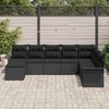 vidaXL Gartensofa-set mit Kissen 8 pcs Schwarz Poly-Rattan 3345483 Bild 3