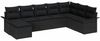 vidaXL Gartensofa-set mit Kissen 8 pcs Schwarz Poly-Rattan 3345483 Bild 2