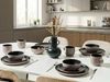 Tafelservice 16-teilig NUTMEG Steinzeug Schwarz Beige Bild 3