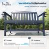 PHI VILLA Gartenbank (2-3 Personen Gartenbank Wetterfest aus HDPE, für Terrasse, Park, Garten und Veranda, Schwarz und Marineblau), Bank Outdoor mit 318 kg Tragfähigkeit Bild 4