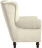 Ohrenbackensessel Katreen Bezug Samtvelours Buche nussbaum dunkel / creme 22814 Bild 3
