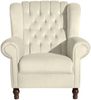 Ohrenbackensessel Katreen Bezug Samtvelours Buche nussbaum dunkel / creme 22814 Bild 2