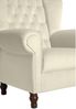 Ohrenbackensessel Katreen Bezug Samtvelours Buche nussbaum dunkel / creme 22814 Bild 5