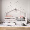 IDIMEX Kinderbett ENA, Kinderbett Hausform 90x190 cm aus Massivholz mit Rausfallschutz Weiß Bild 2