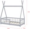 Kinderbett Helsingborg 70x140 cm Hellgrau [en. casa] Bild 2