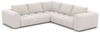 Couch Casaluna L Form in Samtstoff - Bouclestoff - weiß Bild 1