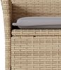 vidaXL 3-tlg. Garten-Essgruppe mit Kissen Beige Poly Rattan und Glas 3278561 Bild 5