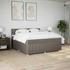 vidaXL Boxspringbett mit Matratze Taupe 180x200 cm Stoff 3289853 Bild 4