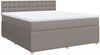 vidaXL Boxspringbett mit Matratze Taupe 180x200 cm Stoff 3289853 Bild 3