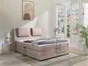Vente-unique - CASTEL Bett Stoff Beige - B 183 cm x H 125 cm x L 218 cm Bild 2