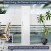 Umkleideschrank Spind KACPER - 1 Abteil, Etikettenhalter Lüftungsschlitze | Umkleidespind Metall Schließfachschrank Garderobenspind, 180x40x50cm Weiß Bild 3