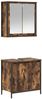 vidaXL 2-tlg. Badmöbel-Set Räuchereiche Holzwerkstoff 3328391 Bild 2