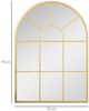 HOMCOM Wandspiegel Fensterspiegel 70 x 50cm Flurspiegel mit Metallrahmen (Hängespiegel, 1-St, Dekospiegel), für Wohnzimmer Schlafzimmer Gold Bild 3
